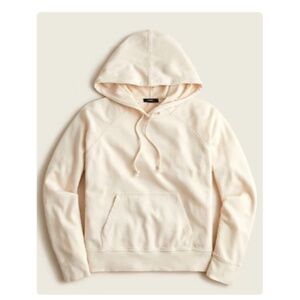 J. Crew - Magic Rinse Pullover Hoodie in Ivory - Size: L - Discounted Shipping